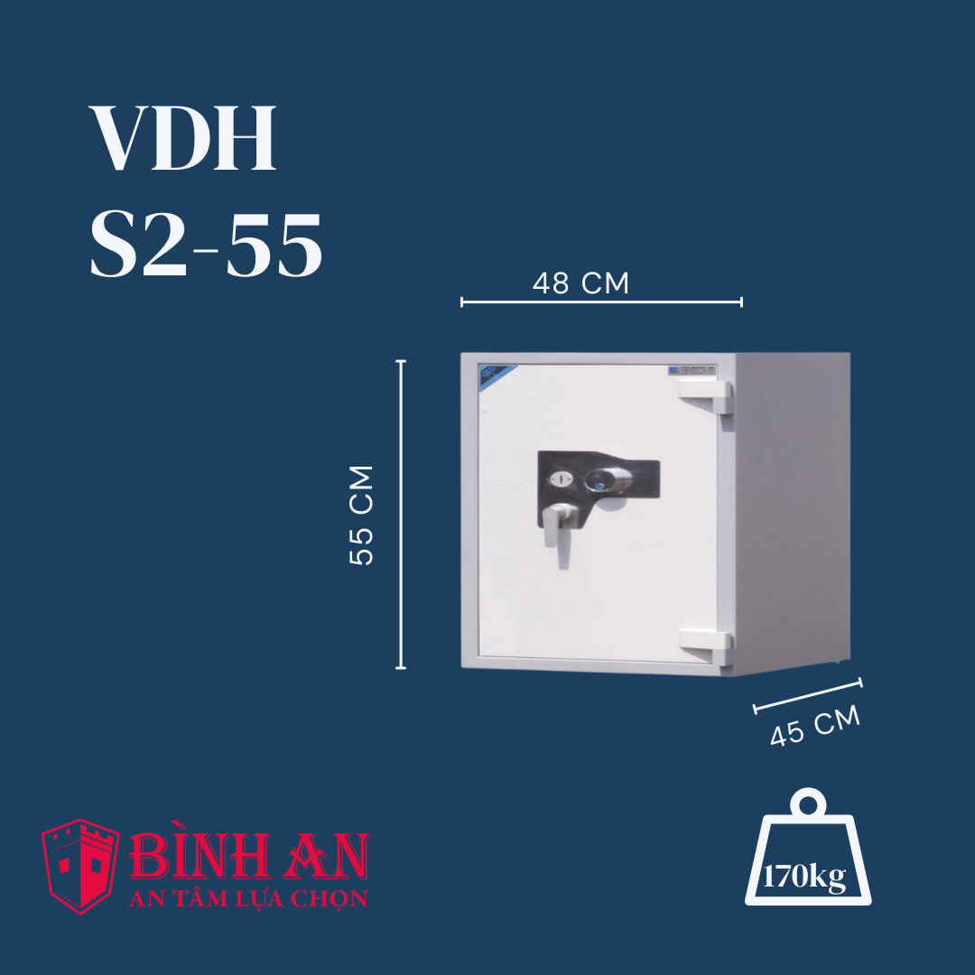 Két sắt VDH S2-55C (170kg) Cường Lực Hà Lan
