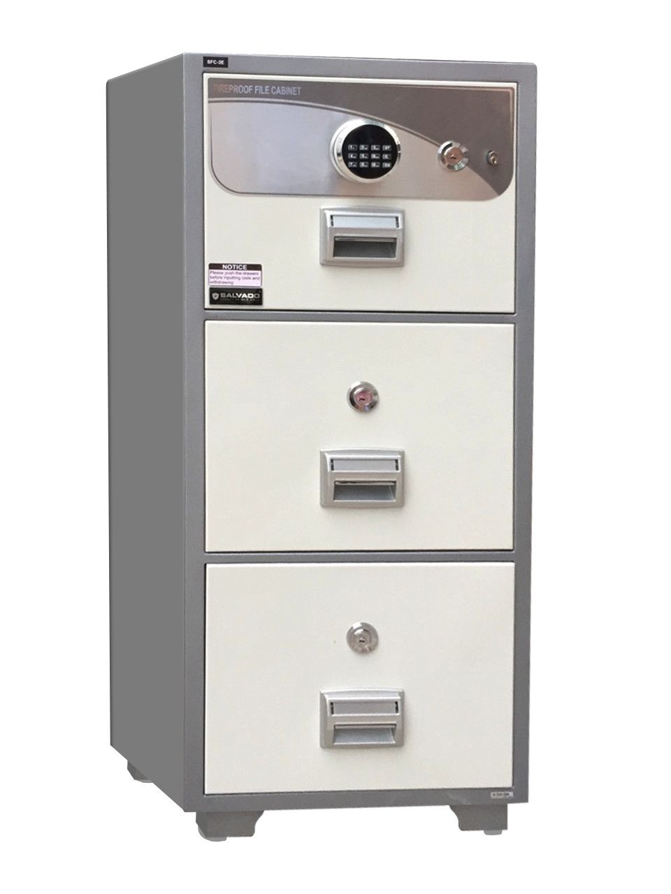 Két Hồ Sơ Chống Cháy SOLID SLH-300 Có 3 Hộc Kéo