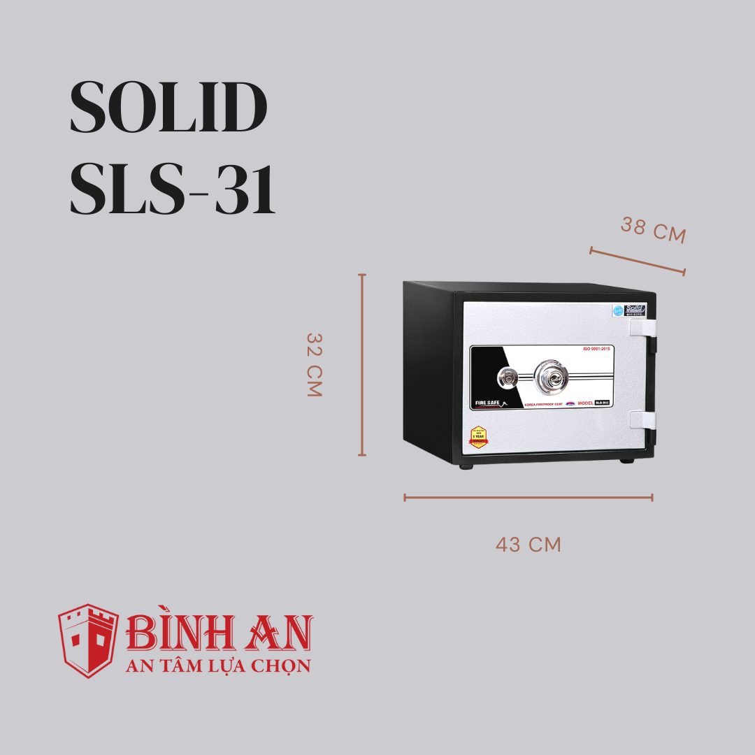 Két sắt Solid SLS-31 (50kg) Hàn Quốc Chính Hãng TP.HCM