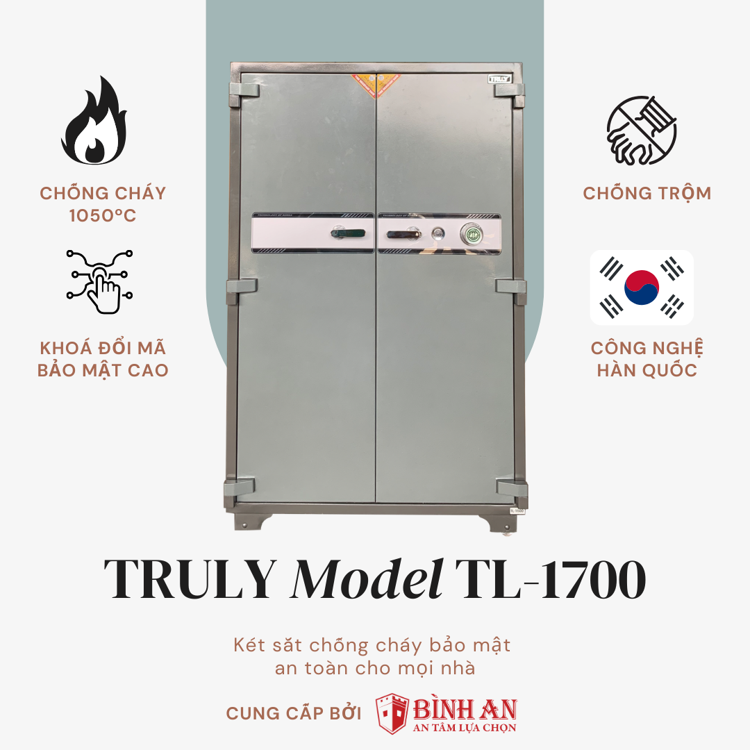 Két Sắt TRULY TL-1700 Khoá Nhập Khẩu Hàn Quốc