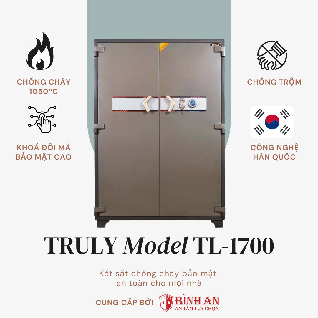 Két Sắt TRULY TL-1700 Khoá Nhập Khẩu Hàn Quốc