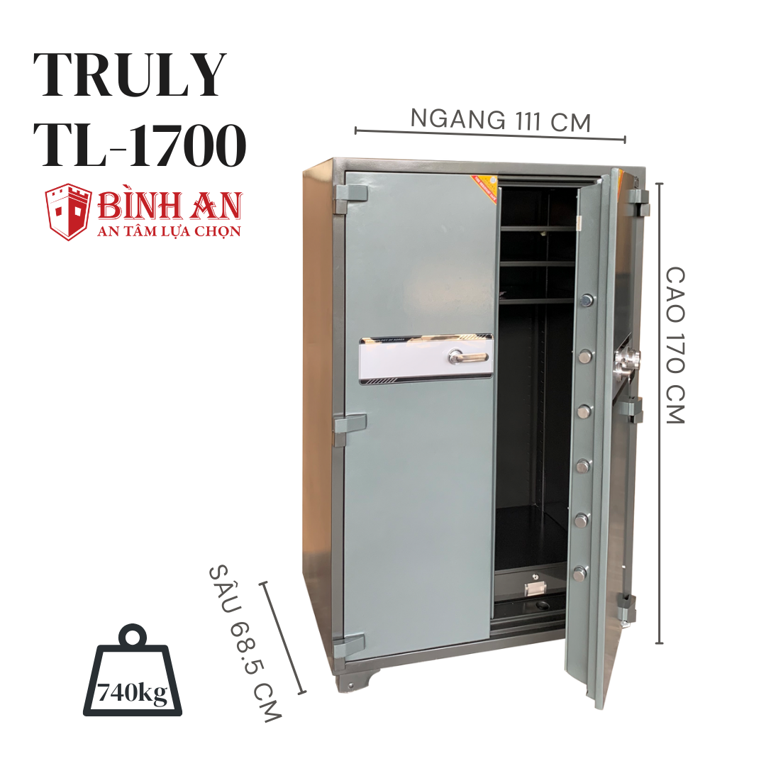 Két Sắt TRULY TL-1700 Khoá Nhập Khẩu Hàn Quốc