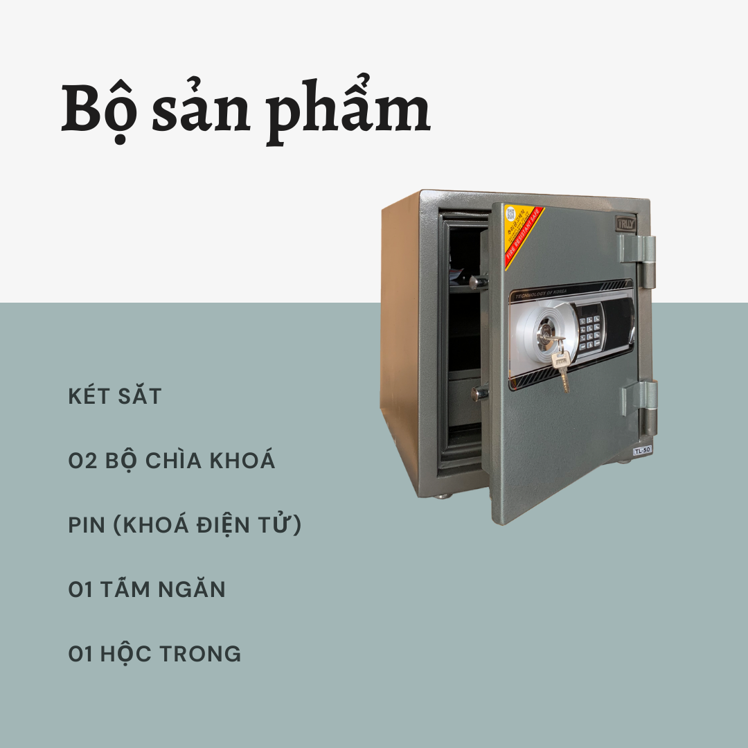 Két sắt TRULY TL-50 (85kg) An Toàn Bảo Mật Chống Cháy