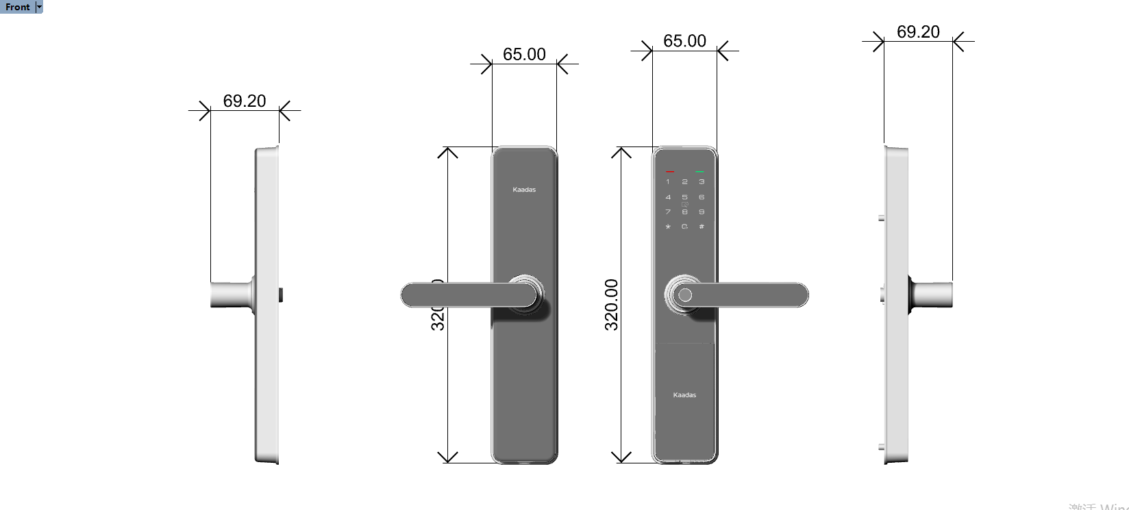 Khoá cửa Kaadas M5 điện tử thông minh vân tay FPC