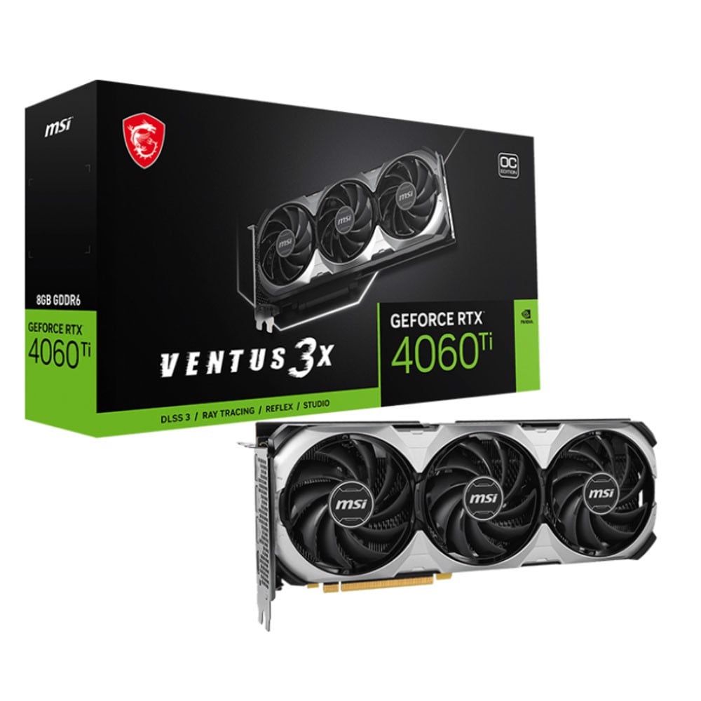 Card màn hình VGA MSI RTX 4060TI Ventus 3X 8GB GDDR6 OC