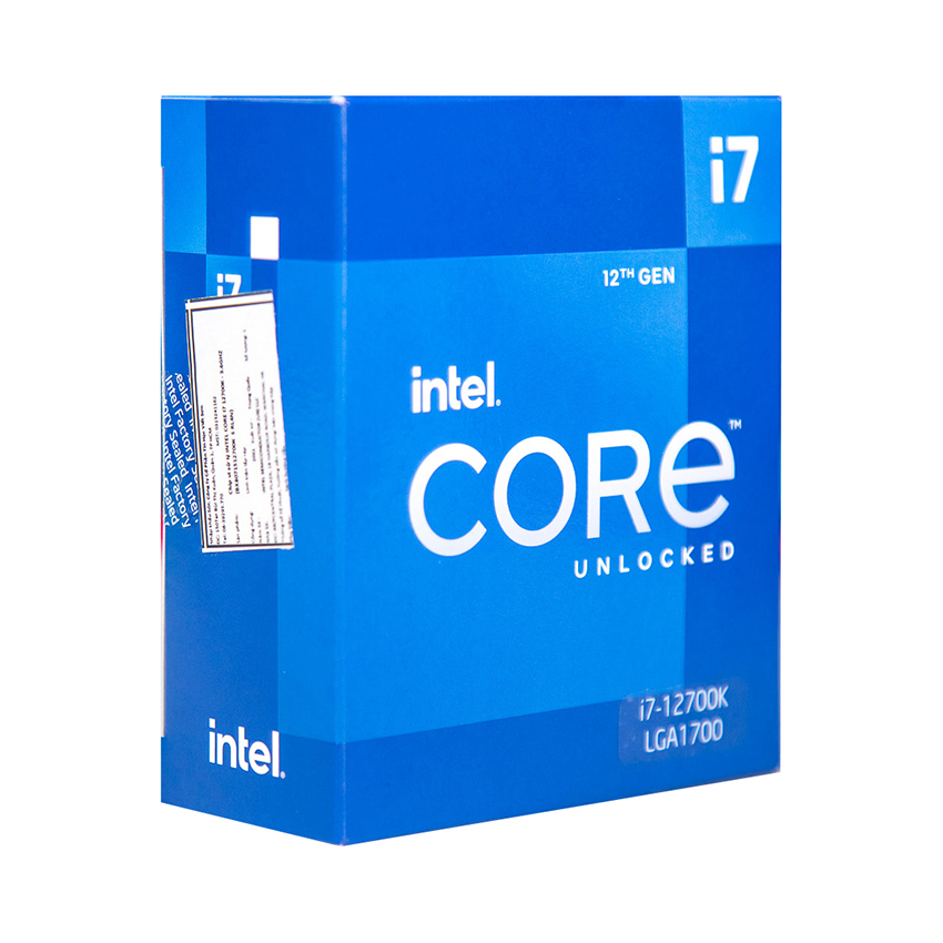 CPU Intel Core i7 12700KF (3.8GHz turbo up to 5.0Ghz, 12 nhân 20 luồng, 25MB Cache, 125W) - Socket Intel LGA 1700/Alder Lake)