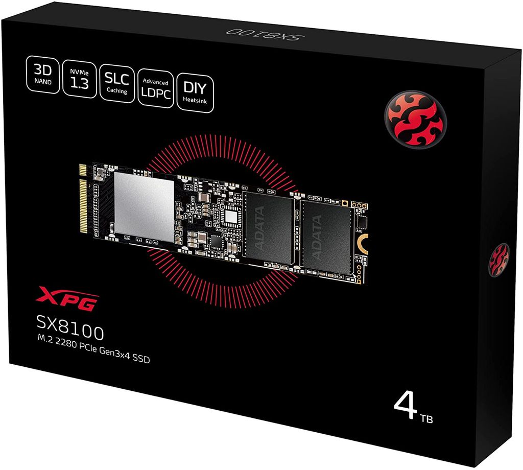 Ổ cứng SSD 4TB Adata SX8100NP M.2 NVMe PCIe Gen3x4 (ASX8100NP-4TT-C)