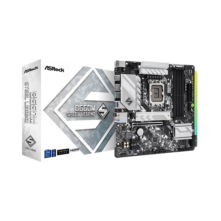 MAINBOARD ASROCK B660M STEEL LEGEND (INTEL B660, SOCKET 1700, M-ATX, 4 KHE RAM DDR4)