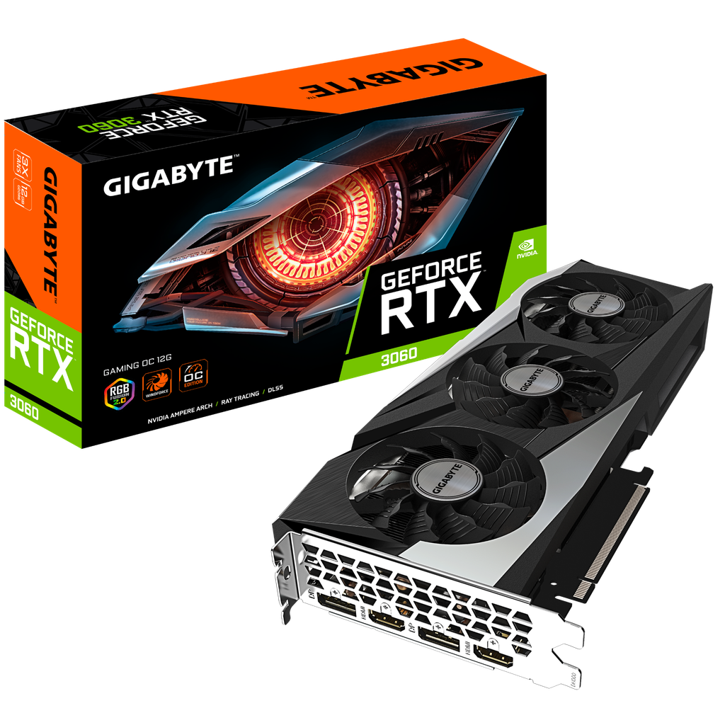 VGA Gigabyte RTX 3060 12G GDDR6 Gaming OC V2 (GV-N3060GAMING OC-12GD) (rev. 2.0)