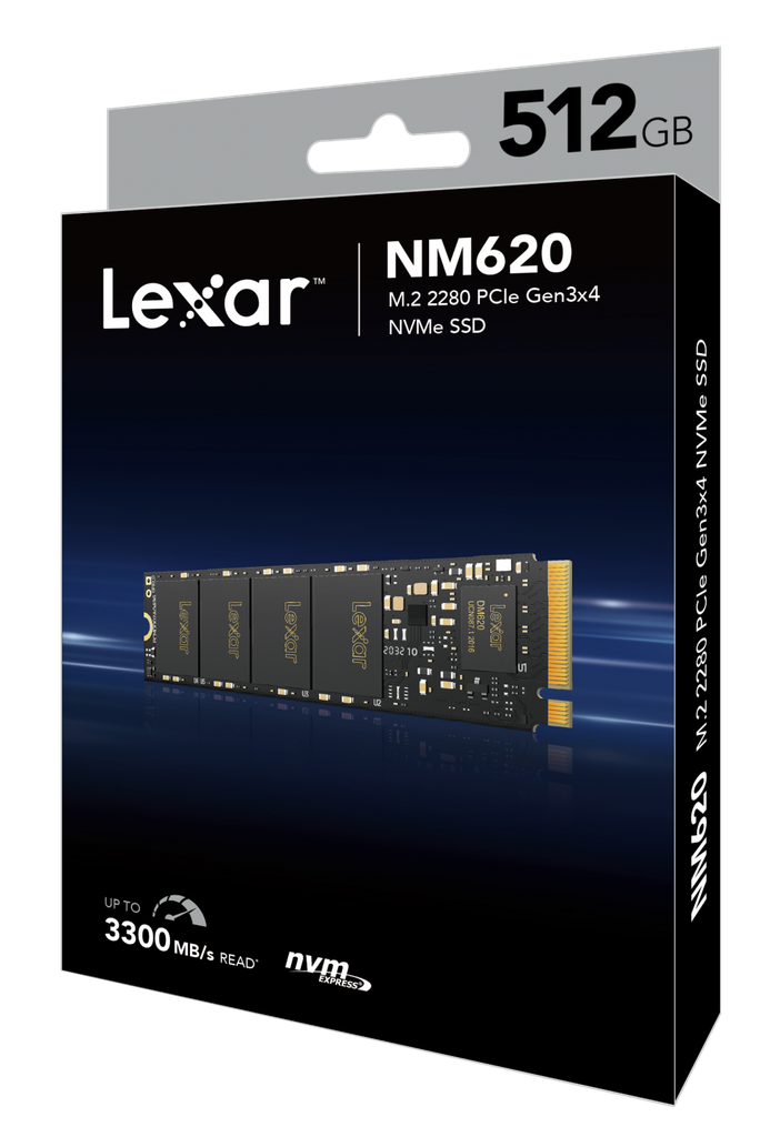 Ổ cứng SSD Lexar NM620-512GB M.2 2280 PCIe (Tốc độ: 3500Mb/s)