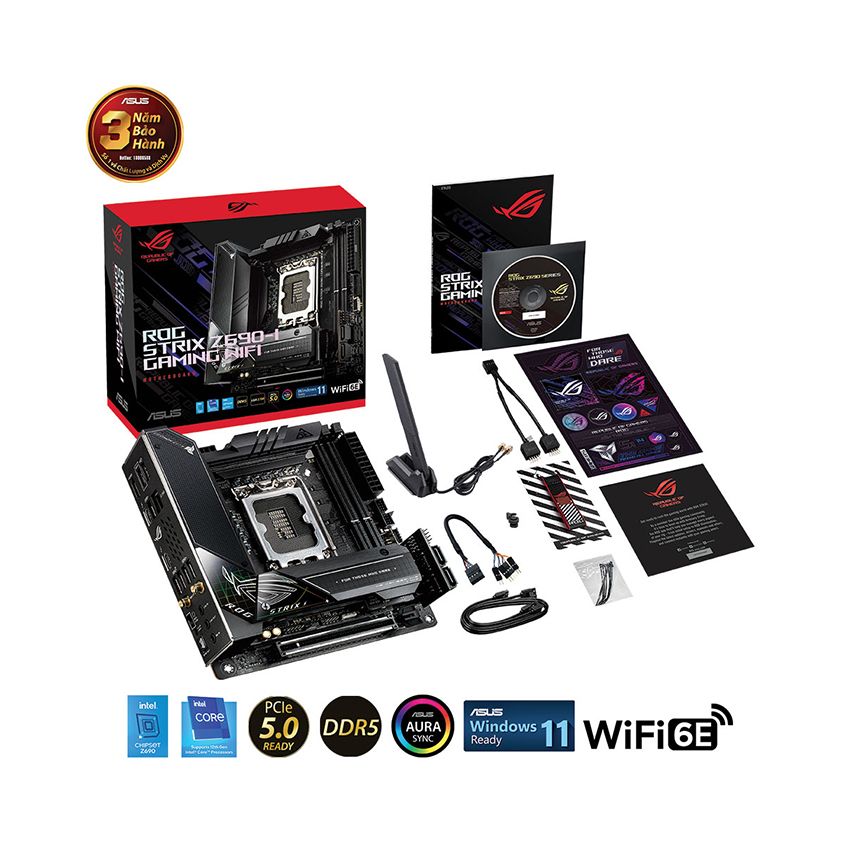 Mainboard ASUS ROG STRIX Z690-I GAMING WIFI (Intel Z690, Socket 1700, Mini-ATX, 2 khe RAM DDR5)