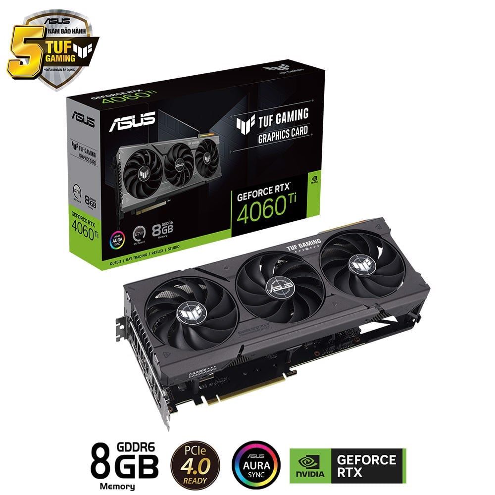 ASUS TUF Gaming GeForce RTX 4060 Ti 08GB GDDR6X