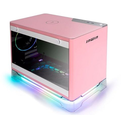 Case INWIN A1 Plus pink (ITX) Tặng nguồn INWIN 650W 80 PLUS Gold