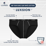  Quần Lót Nam Briefs Cotton Cạp 1.5 Luxsion Màu Đen 