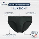  Quần Lót Nam Briefs Cotton Cạp 1.5 Luxsion Màu Xám Xanh 