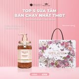  Set hộp quà Hoa 1 sữa tắm Damask + lược 