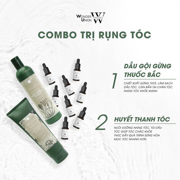  Combo ngăn giảm rụng tóc và kích thích mọc tóc 