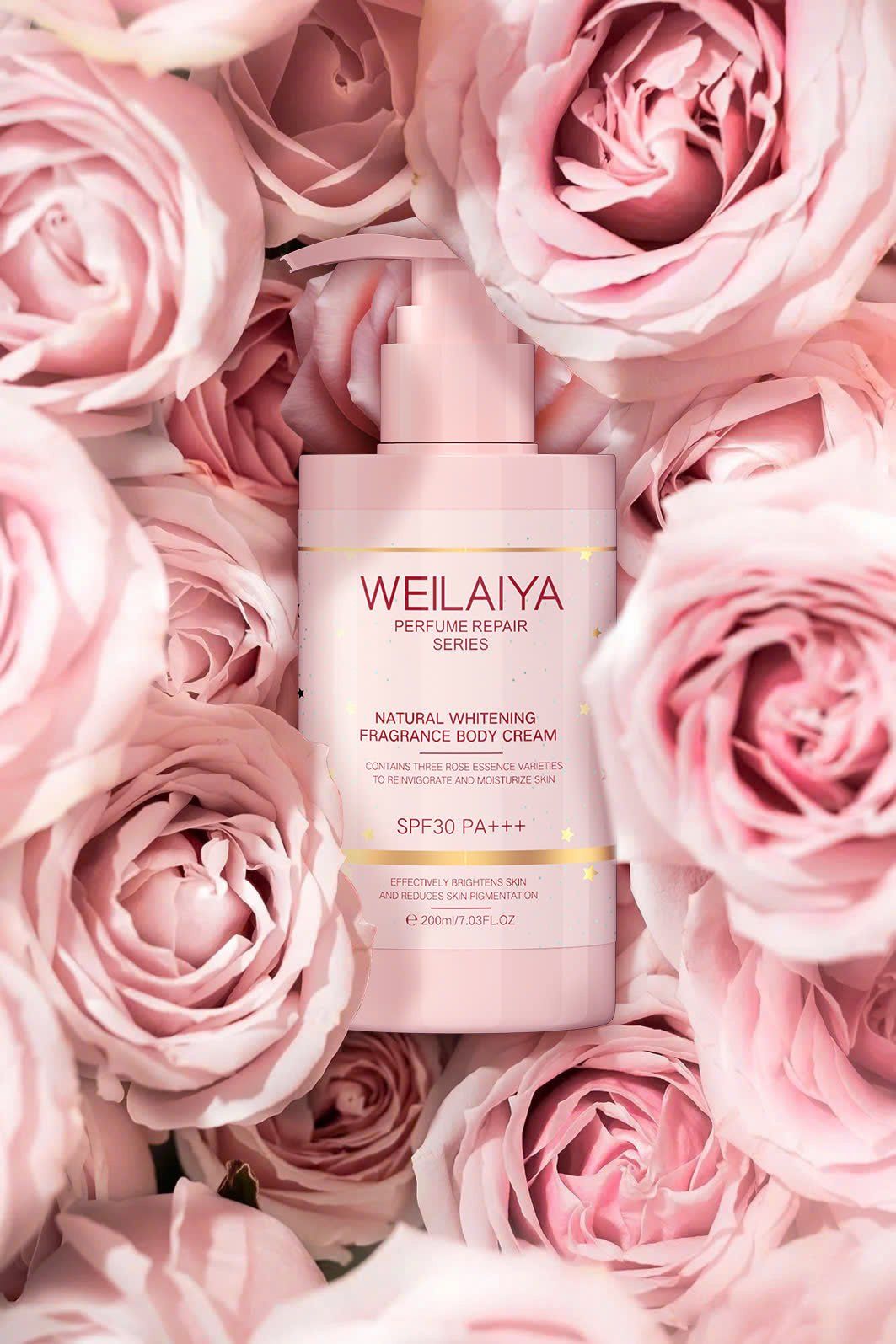 Kem body nâng tone hoa hồng Weilaiya 200ml