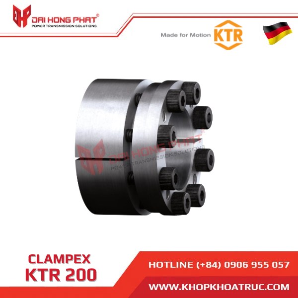 KHỚP KHÓA TRỤC CLAMPEX KTR 200 - CLAMPING SETS