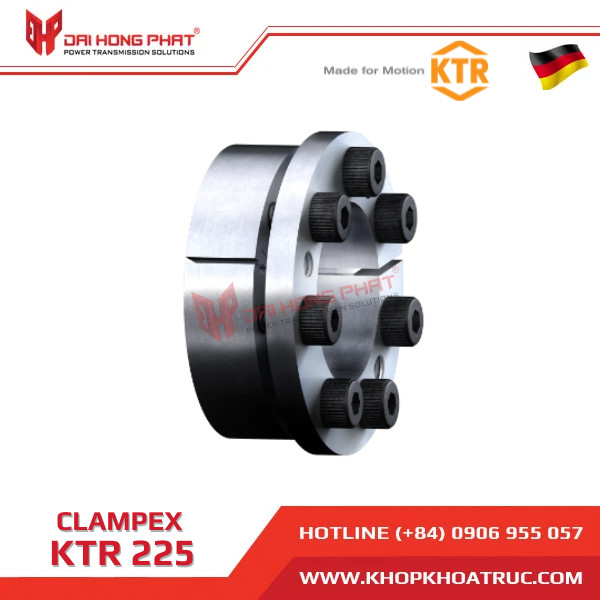 KHỚP KHÓA TRỤC CLAMPEX KTR 225 - CLAMPING SETS