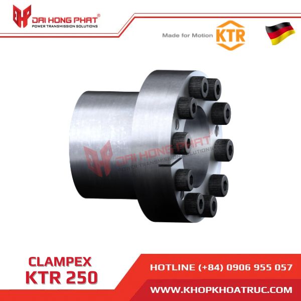 KHỚP KHÓA TRỤC CLAMPEX KTR 250 - CLAMPING SETS