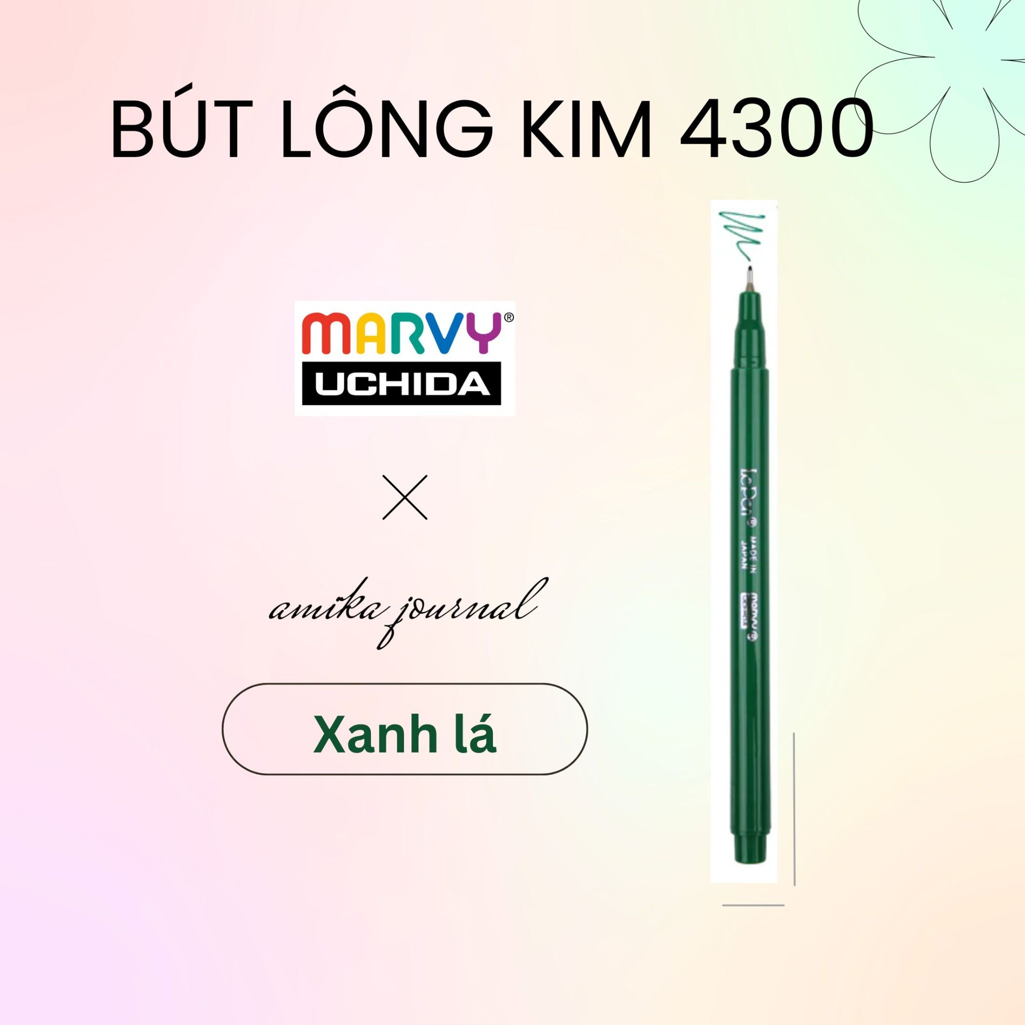 Viết Lông Kim Marvy Uchida Le Pen 4300 trang trí sổ tay, bullet journal, lưu bút, ghi chép thông dụng