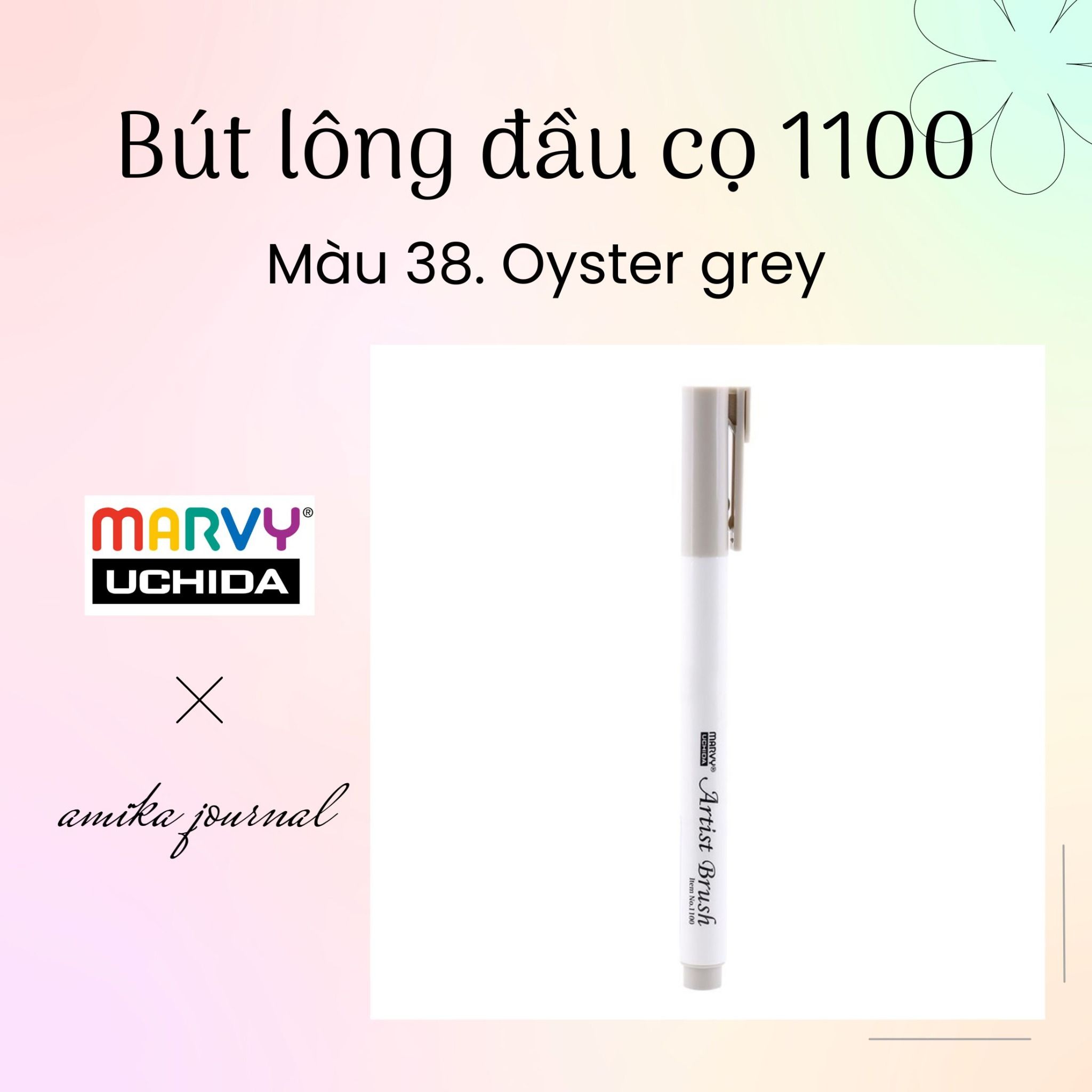 Bút lông đầu cọ mềm Marvy 1100 trang trí sổ tay, bullet journal, lưu bút, calligraphy và vẽ