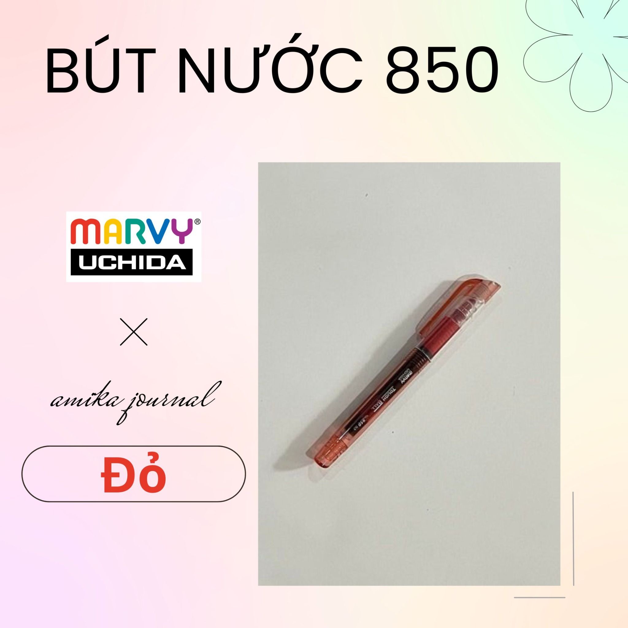 Bút nước UCHIDA Marvy 850 nhiều màu, không tắc mực, không cào giấy, thấm cực nhanh - ghi chép thông dụng