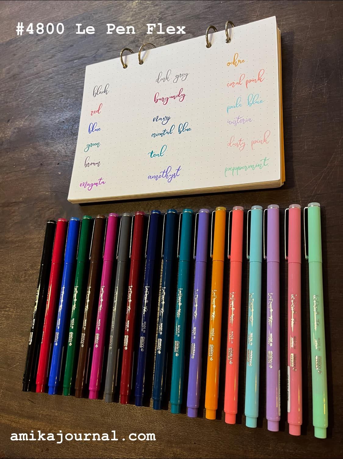 Bút lông đầu cọ linh hoạt Le Pen Flex MARVY 4800 trang trí sổ tay, bullet journal, lưu bút, album, calligraphy