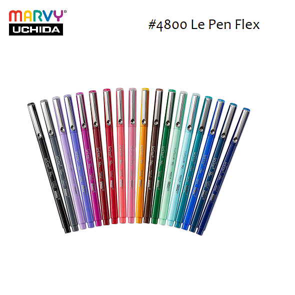 Bút lông đầu cọ linh hoạt Le Pen Flex MARVY 4800 trang trí sổ tay, bullet journal, lưu bút, album, calligraphy
