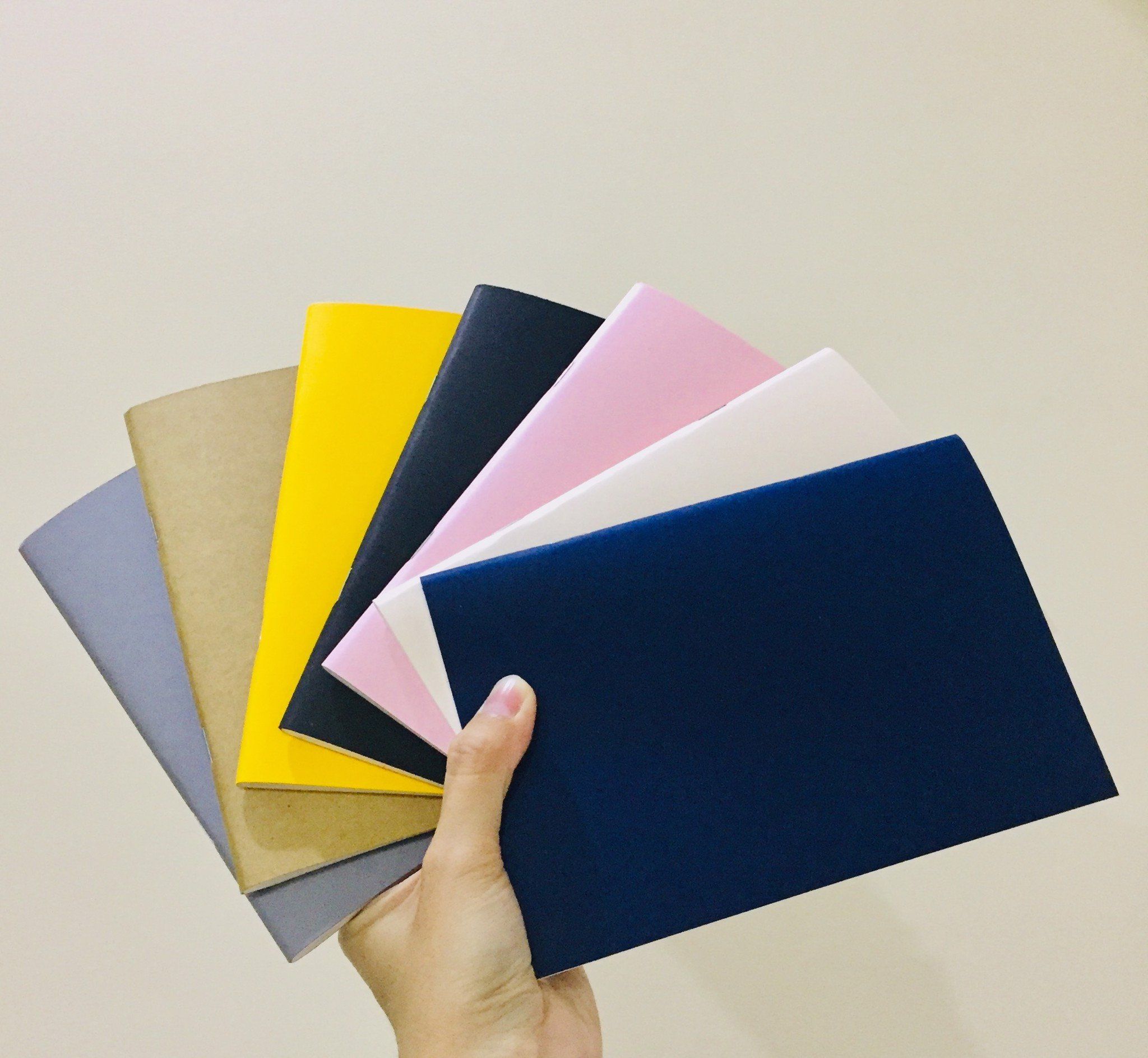 Lõi sổ refill, Sổ tay bìa trơn 12x18 cm (gần B6) - Ruột giấy trắng