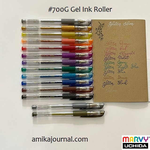 Bút gel có nắp Marvy Uchida 700G ngòi 0.7mm trang trí sổ tay, bullet journal, lưu bút, album