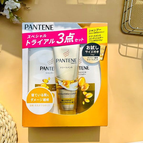 Cặp Dầu Gội Pantene 3 Sản Phẩm Suôn Mượt Từ Gốc Tới Ngọn