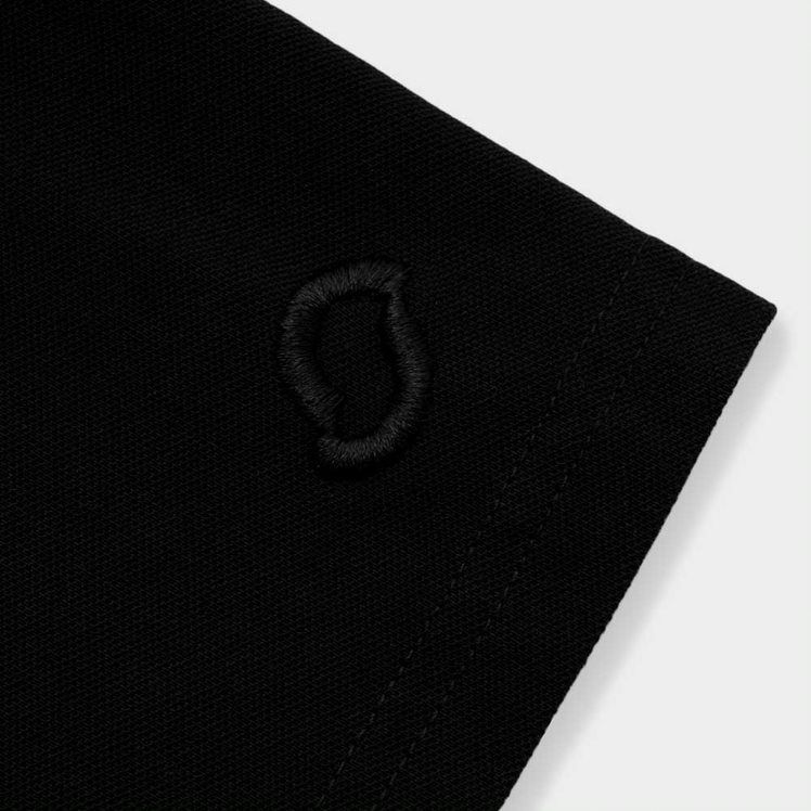 CROSS CUT POLO / Black-Grey Color