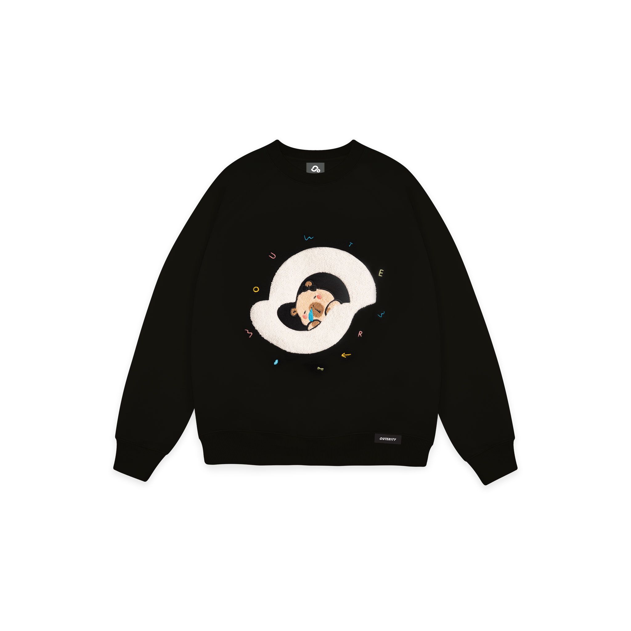 Áo Sweater Outerity Capybara Thêu Xù Nỉ Bông