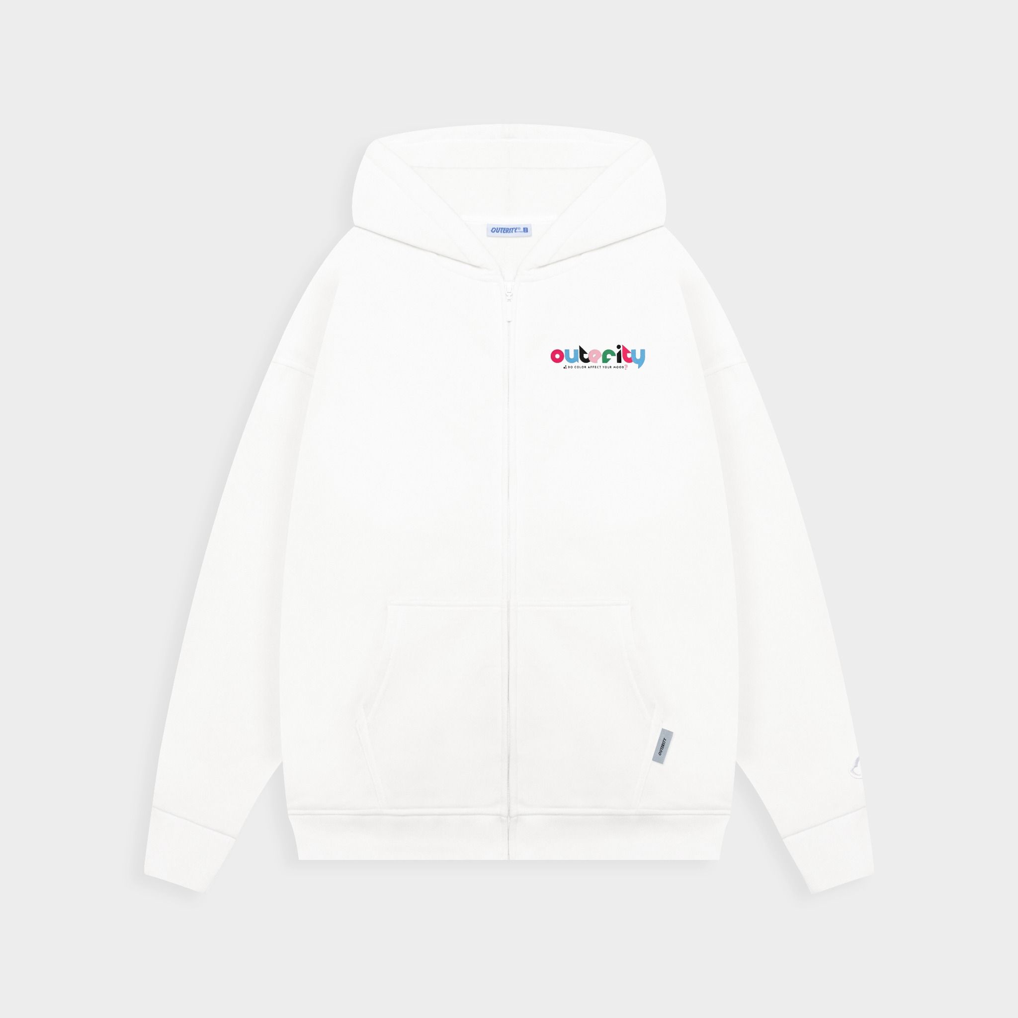 HOODIE ZIP ACUTE COLOR / WHITE COLOR