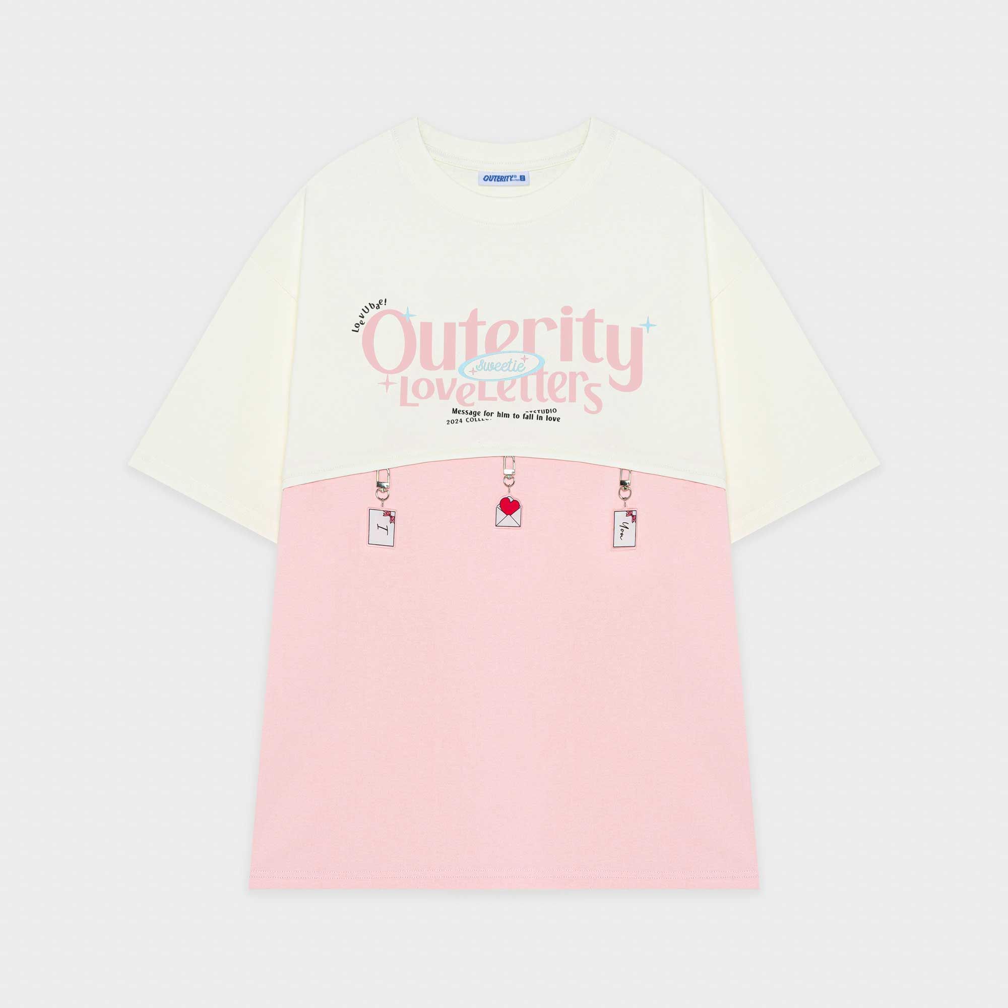 Áo Thun Outerity Love Letters / Cannoli Pink
