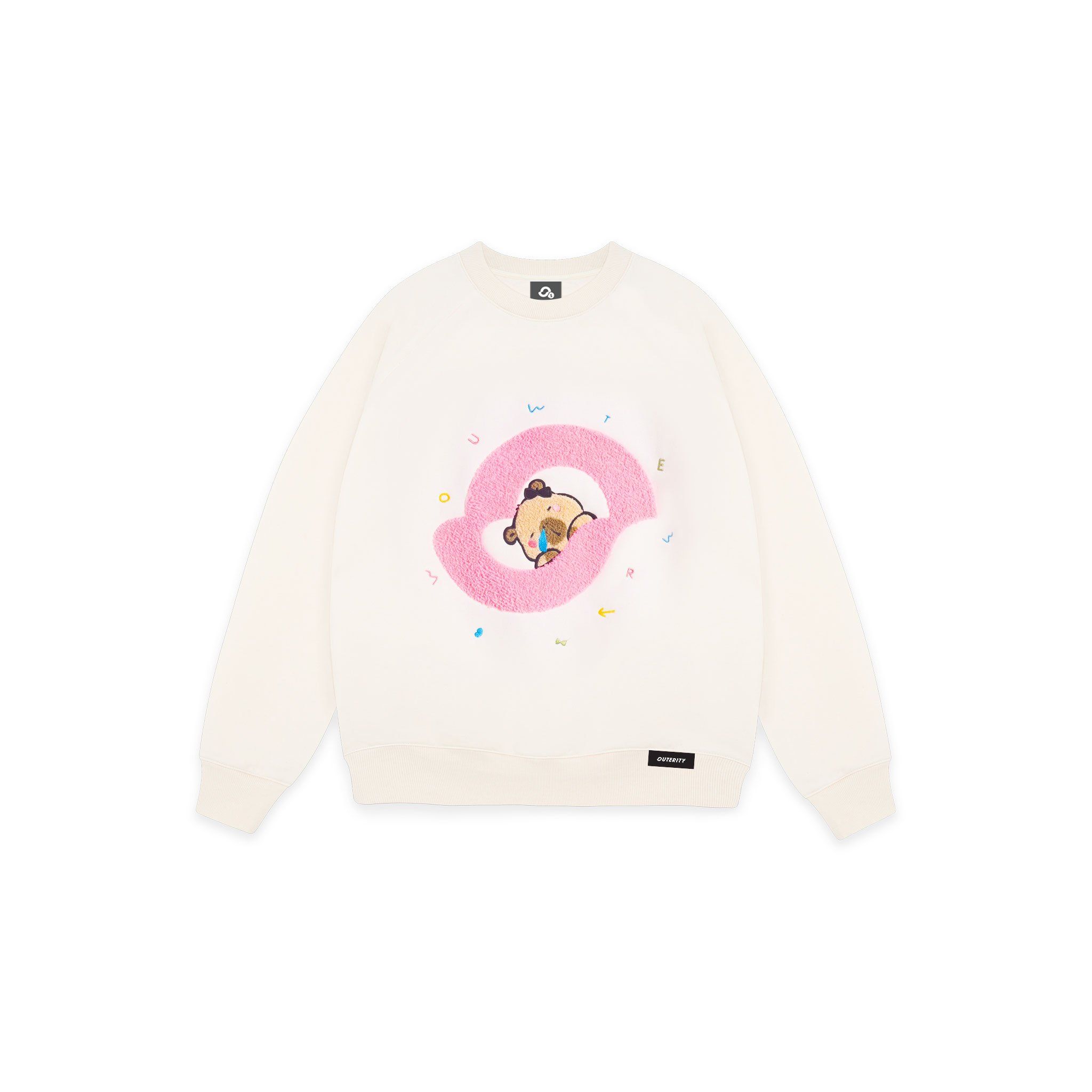 Áo Sweater Outerity Capybara Thêu Xù Nỉ Bông