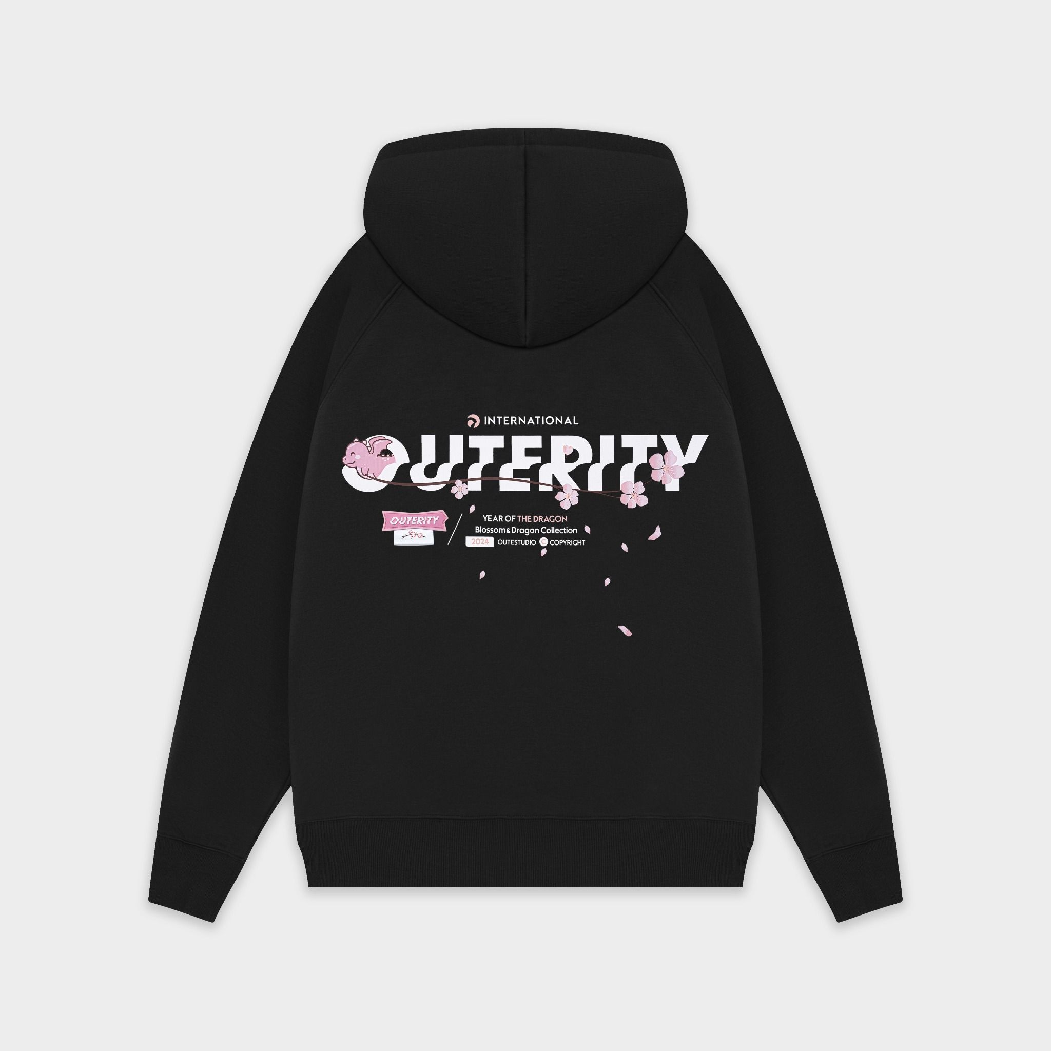  Outerity Dragon Hoodie Double Zip / Black 