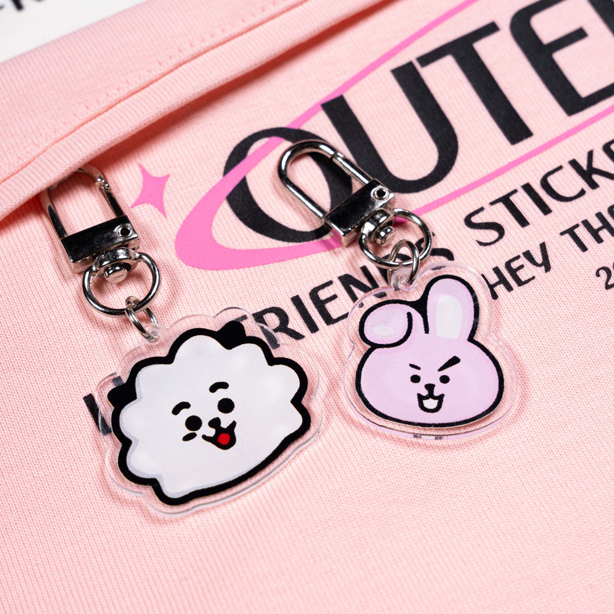 Áo Thun Outerity Line Friend BT21 Stickers / Black