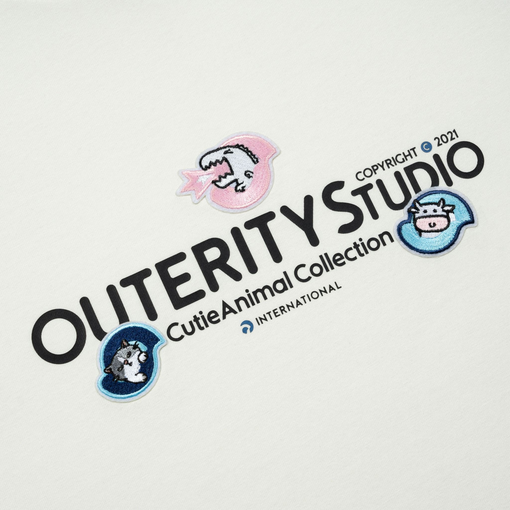 Outerity Line Animals Tee / Canoli Cream