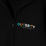  HOODIE ZIP RAINBOW / BLACK 