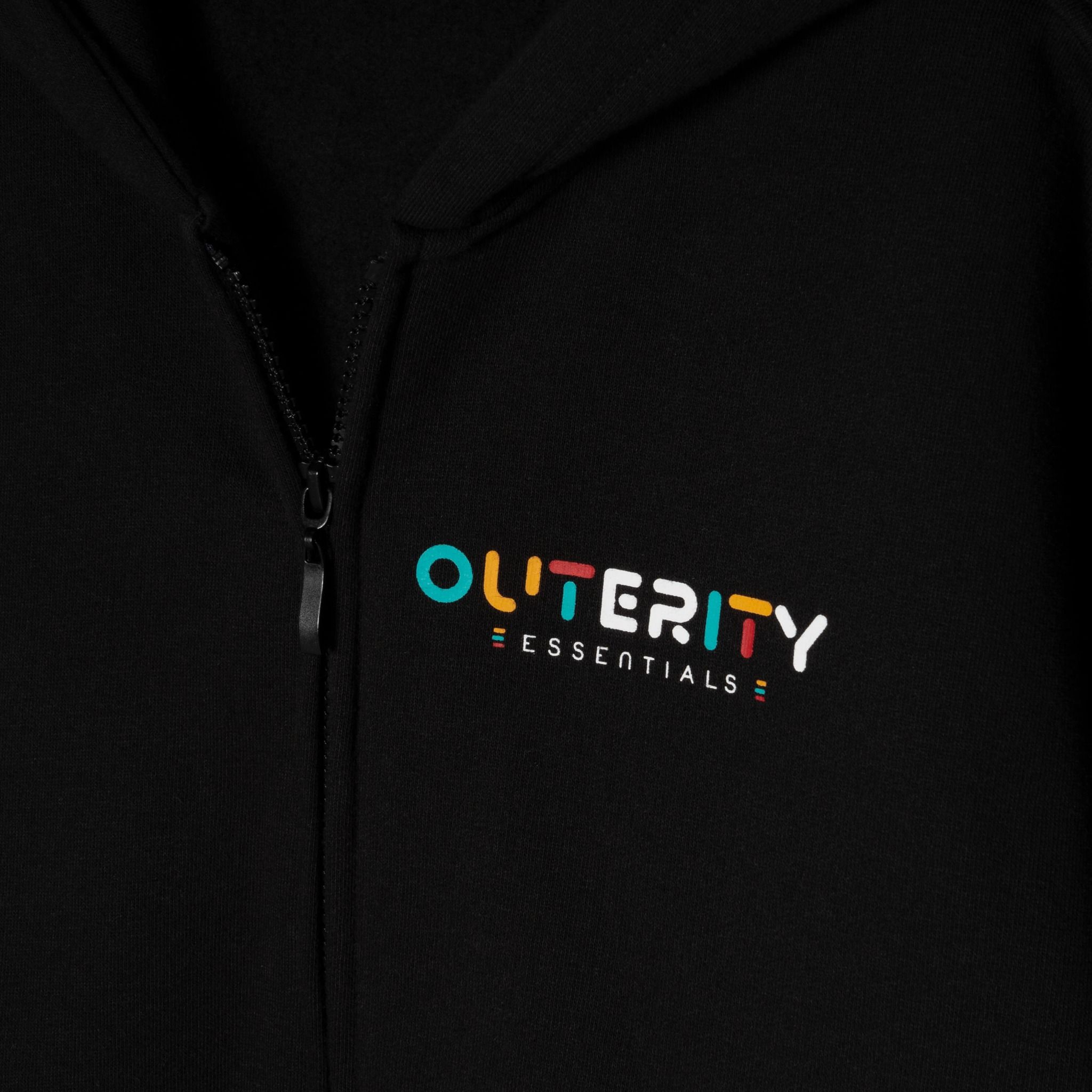 HOODIE ZIP RAINBOW / BLACK