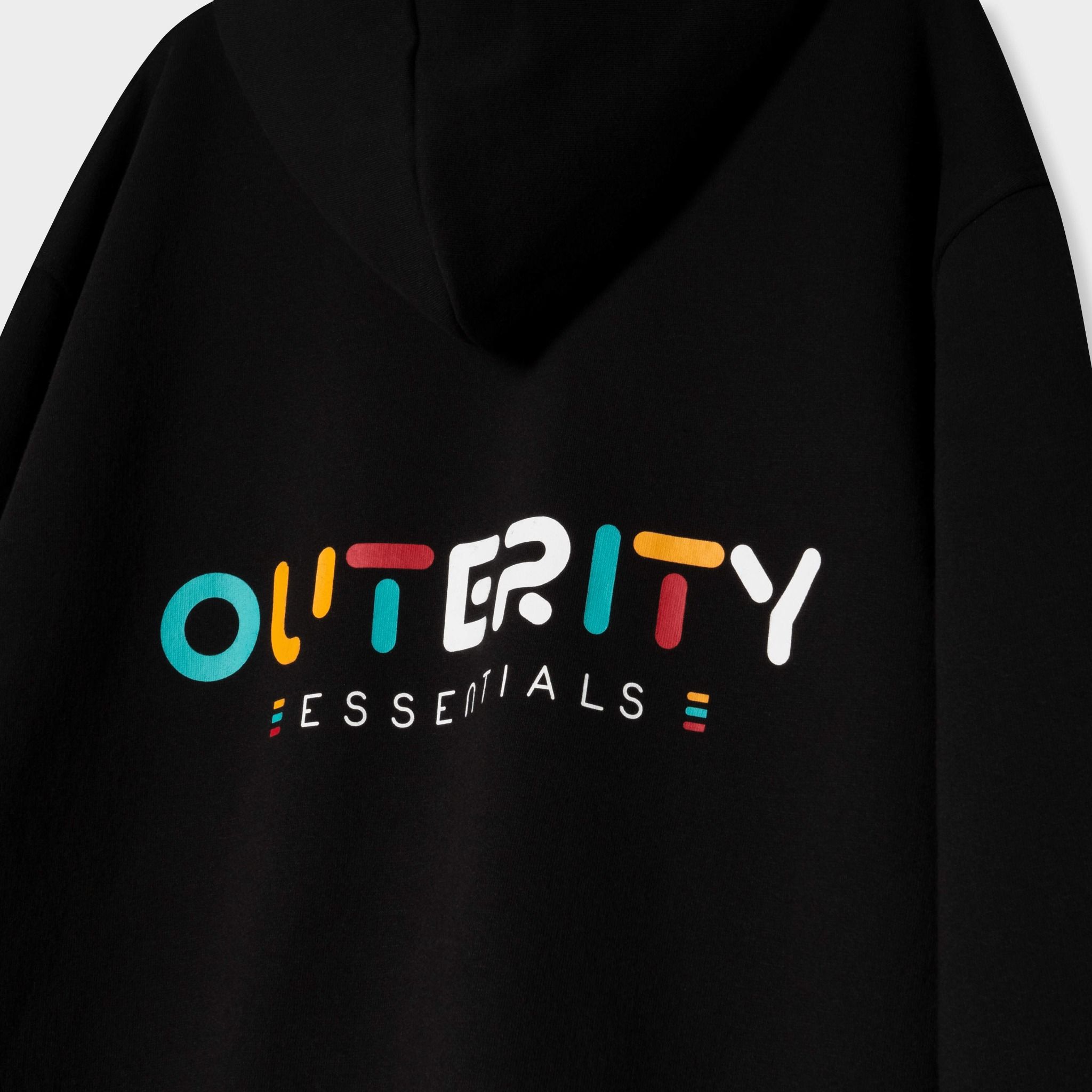 HOODIE ZIP RAINBOW / BLACK