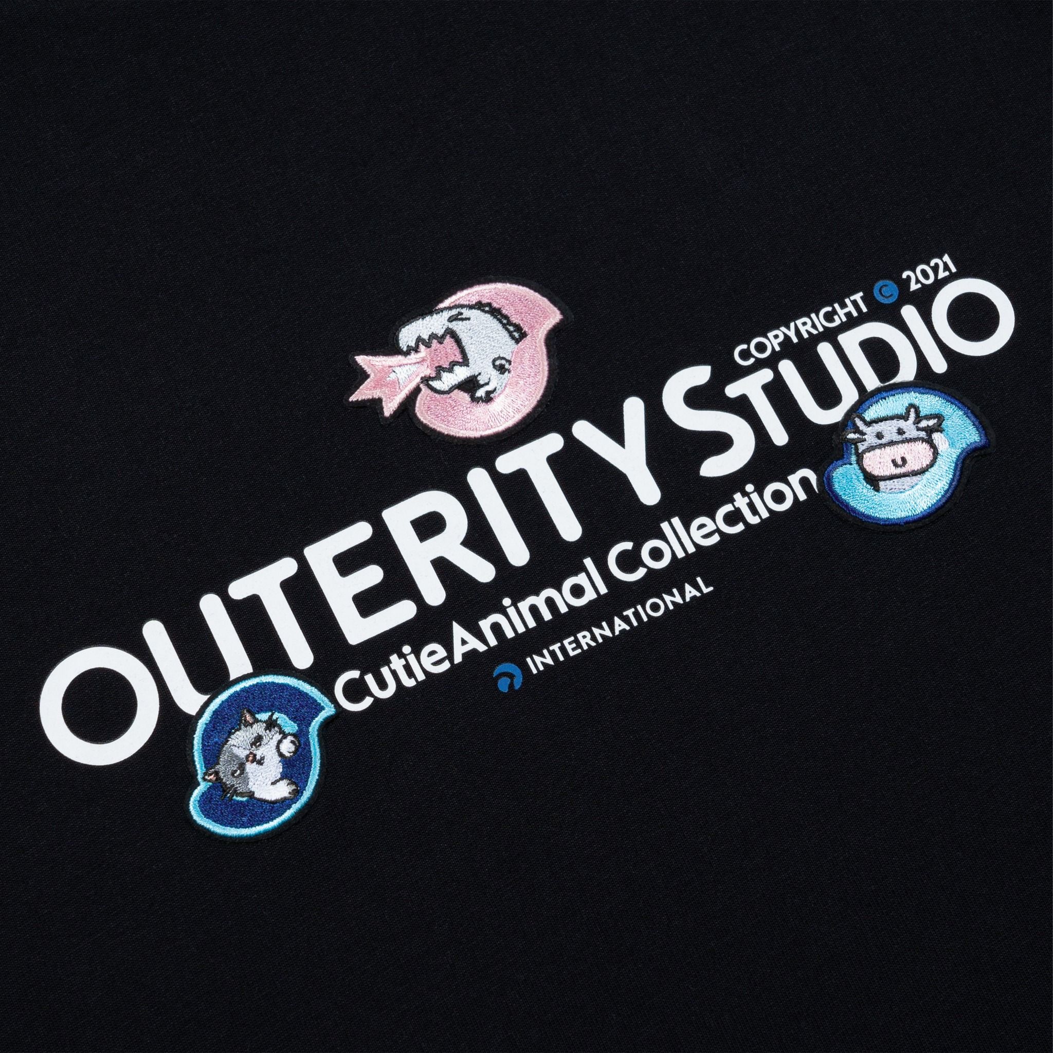 Outerity Line Animals Tee / Black