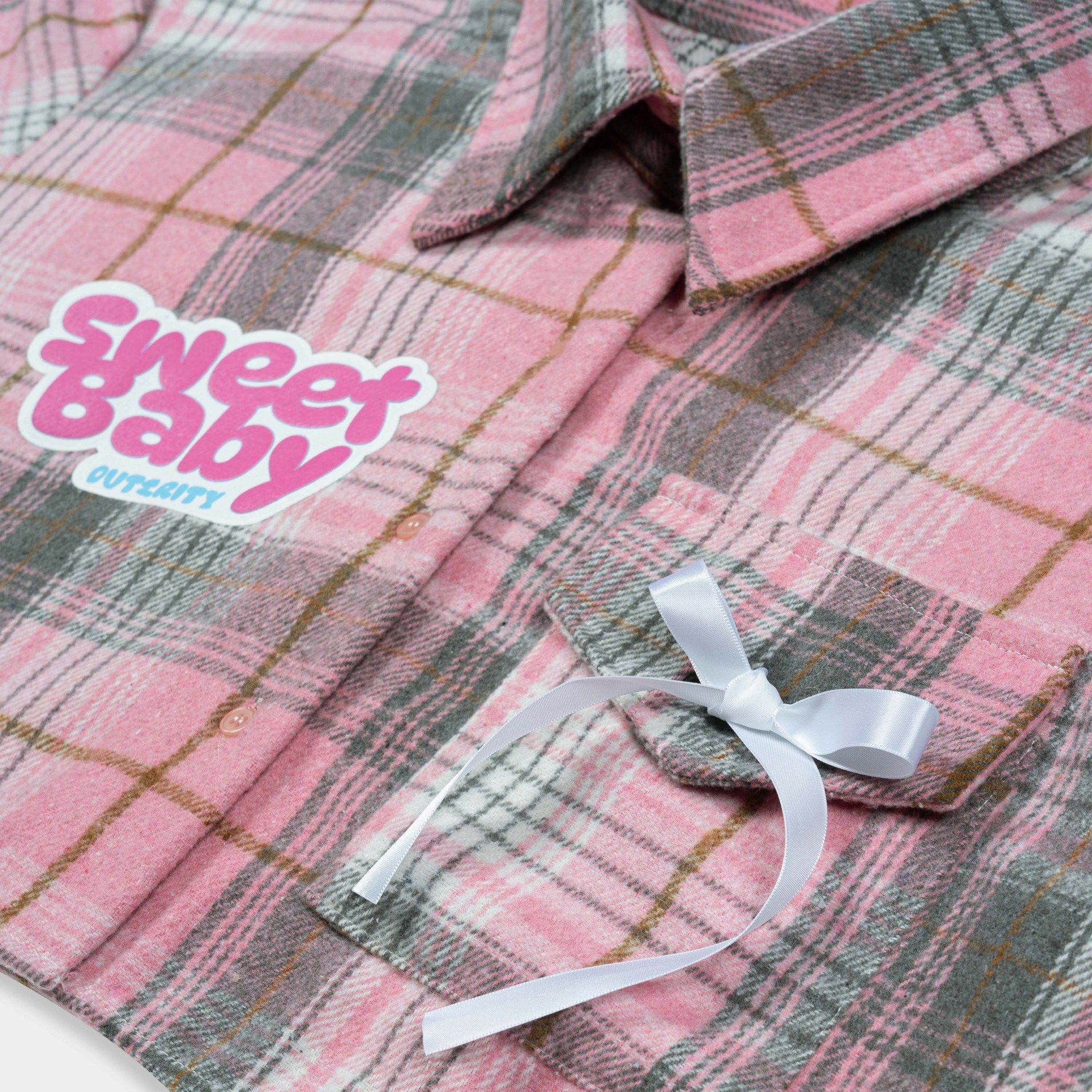 Áo Flannel Outerity SweetBaby / BabyPink