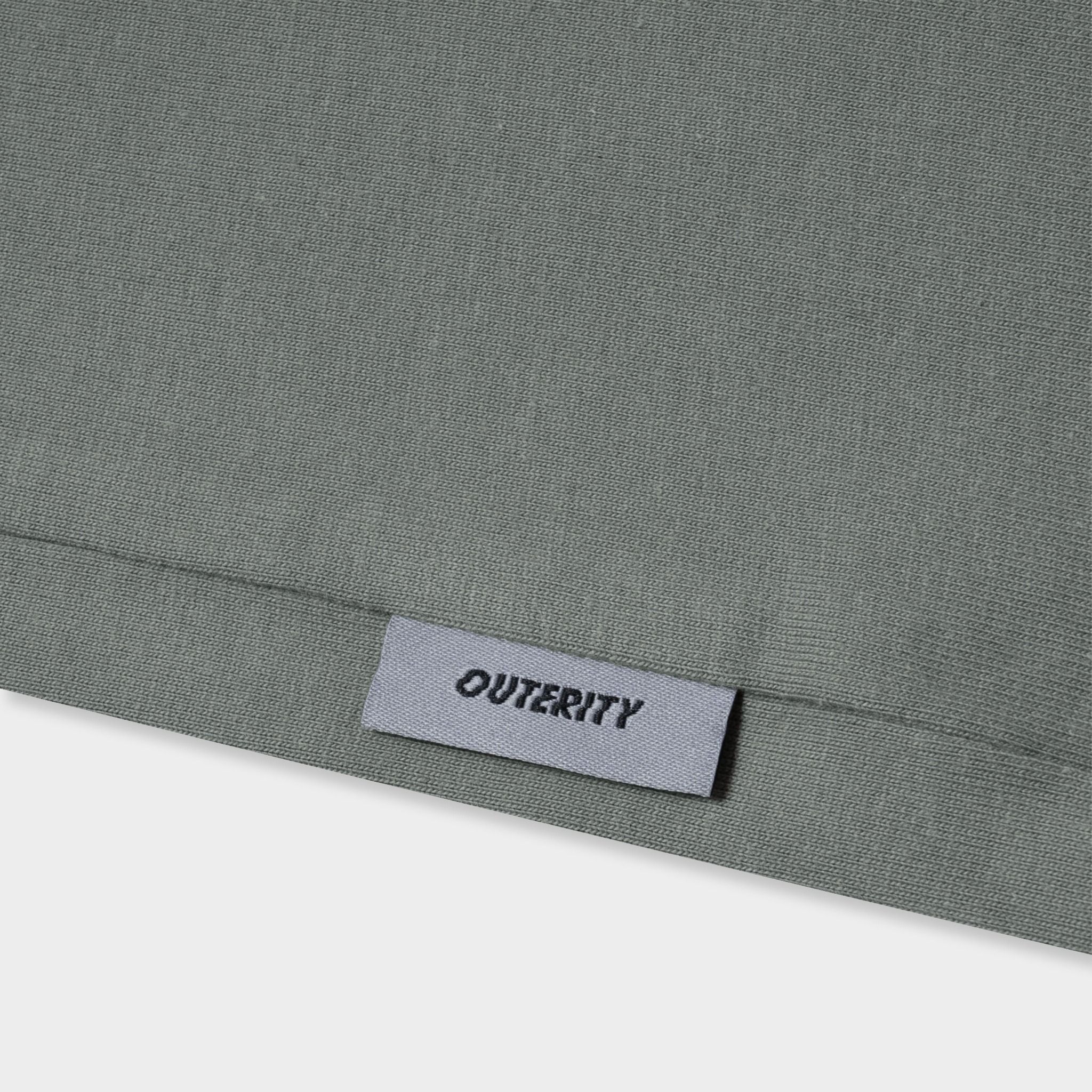 CROSS CUT TEE / GREY - BLACK COLOR