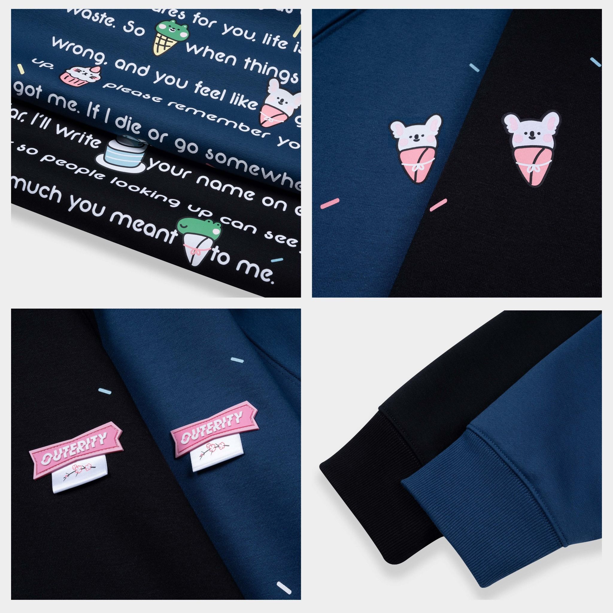 Outerity Ice Cream Hoodie / Black