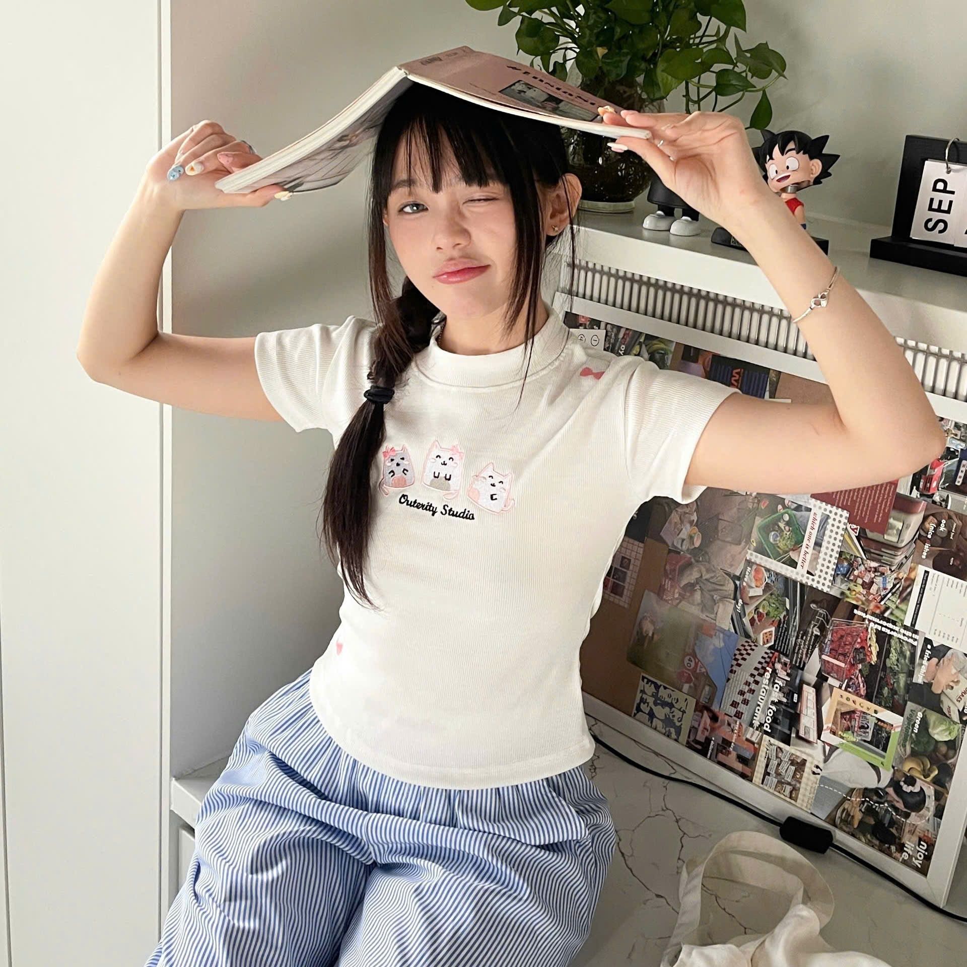 Áo Babytee Thun Gân Form Ôm Bowmeow
