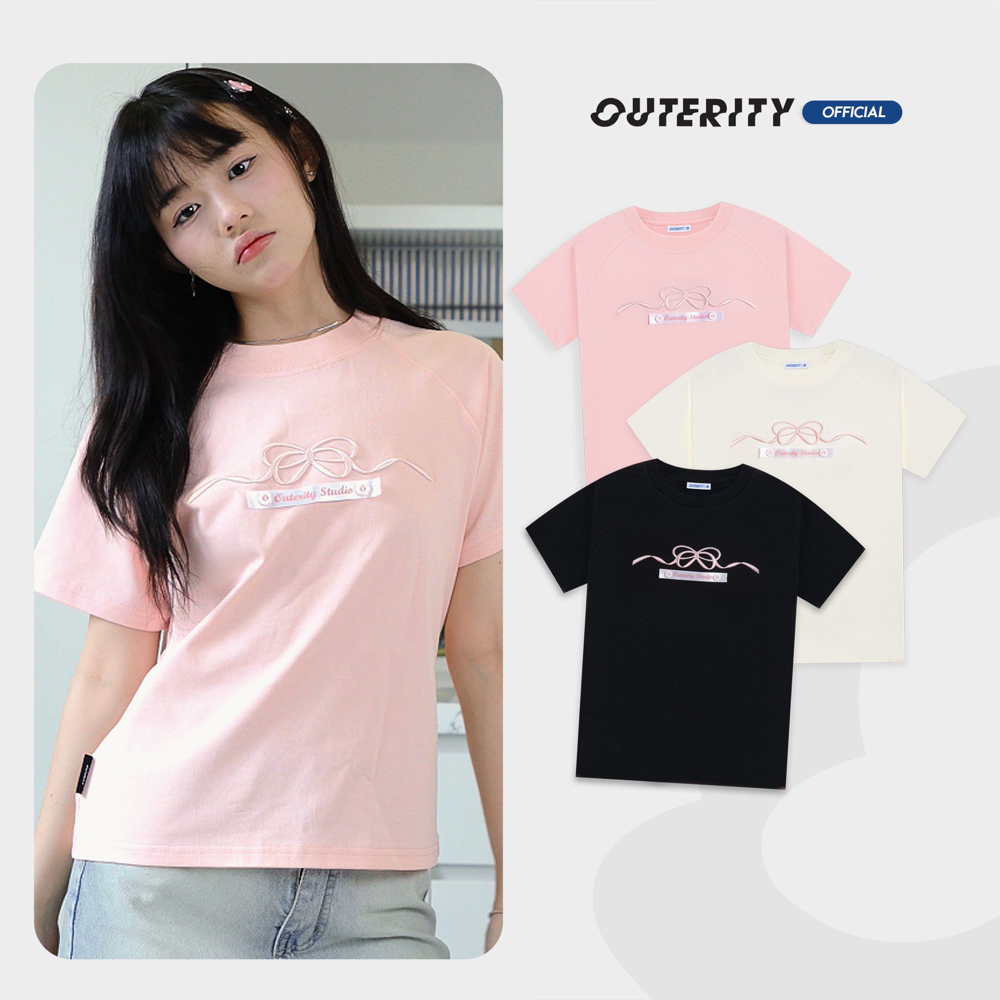 Áo Thun Baby Tee Outerity Bow Tie